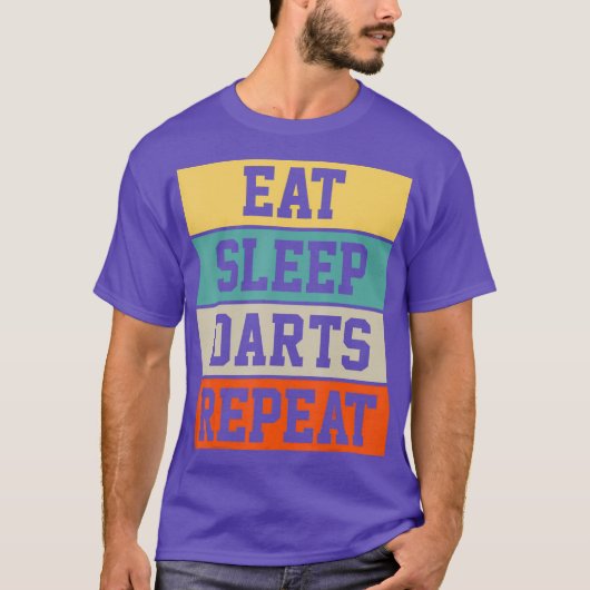 Darts Dart Speler Retro Grappig Gift T-shirt (Voorkant)