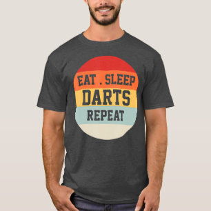 Darts Dart Speler Retro Grappig Gift T-shirt