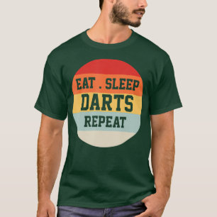 Darts Dart Speler Retro Grappig Gift T-shirt