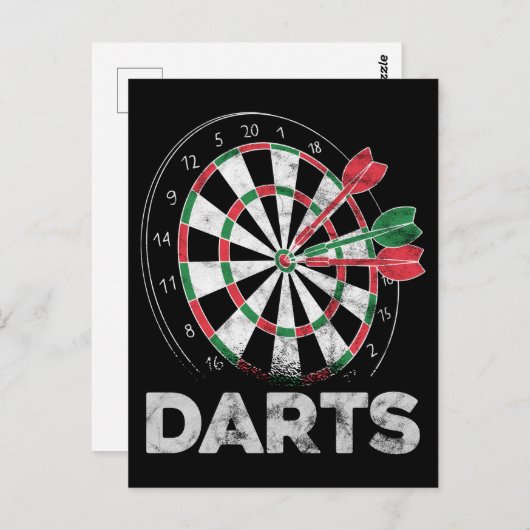 Darts Dartboard Bullseye Dart Player Briefkaart (Voorkant / Achterkant)