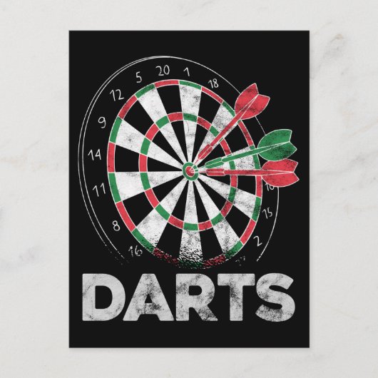 Darts Dartboard Bullseye Dart Player Briefkaart (Voorkant)