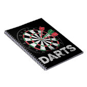 Darts Dartboard Bullseye Dart Player Notitieboek (Rechterzijde)