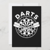 Darts Dartboard Mannen Dart Player 180 Retro Kaart (Voorkant)