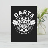Darts Dartboard Mannen Dart Player 180 Retro Kaart (Staand voorkant)