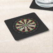 Darts Dartboard Monogram Naam Kartonnen Onderzetters (Schuin)