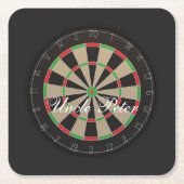 Darts Dartboard Monogram Naam Kartonnen Onderzetters (Voorkant)