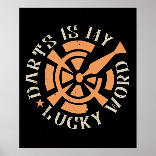 Darts - Darts Is My Lucky Word Poster (Voorkant)