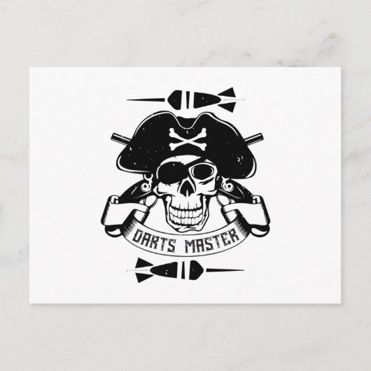 Darts - Darts Master Skull Briefkaart (Voorkant)