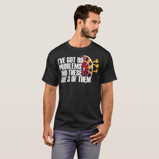 Darts Darts Player Funny Darts Gezegde T-shirt (Voorkant volledig)