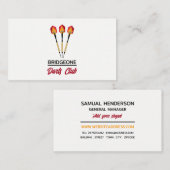 Darts Design, Darts Club Visitekaartje (Voorkant / Achterkant)