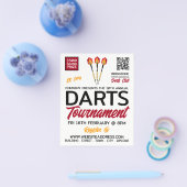 Darts Design, Darts Toernooi Adverteren Flyer (Enkel)