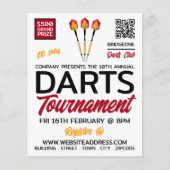 Darts Design, Darts Toernooi Adverteren Flyer (Voorkant)