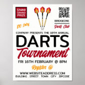Darts Design, Darts Toernooi Adverteren Poster (Voorkant)