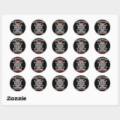 Darts Design - Ik ben de Crazy Dart Speler Ronde Sticker (Vel)