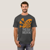 Darts Dit is mijn weekend Dart Speler Dart Lover T-shirt (Voorkant volledig)