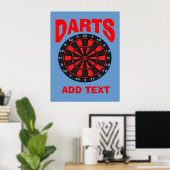 Darts Doel, tekst toevoegen, Poster (Thuiskantoor)