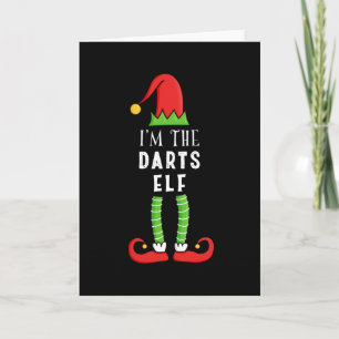 Darts Elf Kerst Overeenkomstige Familie Cadeau Kaart