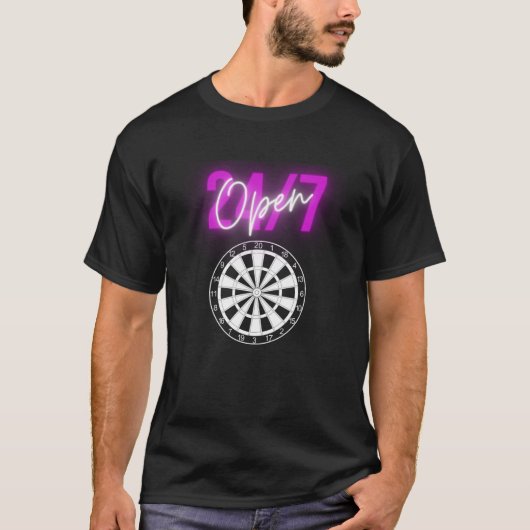 Darts elke middag Dart Quote Meme 8 T-shirt (Voorkant)