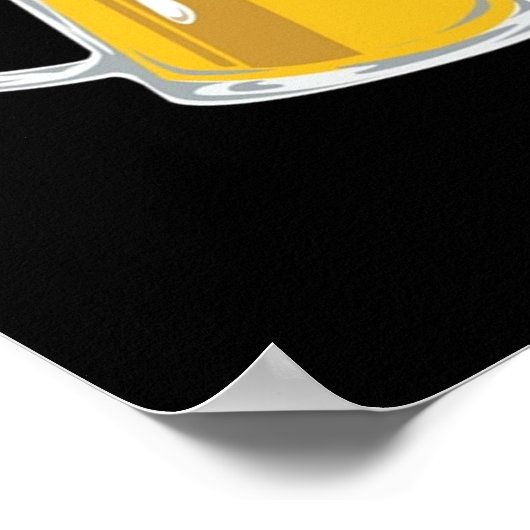 Darts en Beer Dartboard Tournament Sport Fun Poster (Hoek)