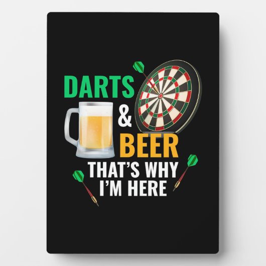 Darts en Beer ik ben hier Fotoplaat (voorkant)