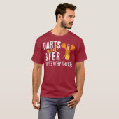 Darts en bier dat waarom ik hier ben voor een dart t-shirt (Voorkant volledig)