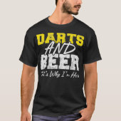 Darts en Bier Grappige Dart Speler Gift T-shirt (Voorkant)
