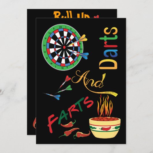 Darts en Farts Nieuw pap Baby shower Kaart (Voorkant / Achterkant)