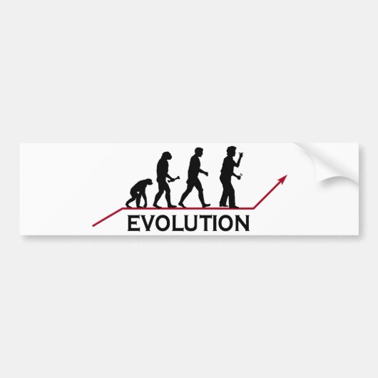 Darts Evolutie Bumpersticker (Voorkant)