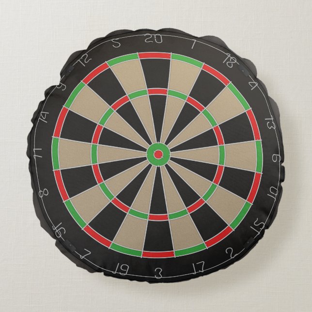 Darts Fans 🎯😍 Dartbord Rond Kussen (Voorkant)