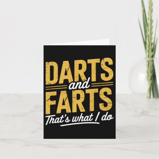 Darts Farts Funny Dart Sayings Sarcasm Dart Men Wo Kaart (Voorkant)