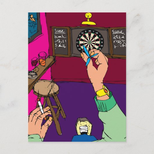 Darts Game Briefkaart (Voorkant)