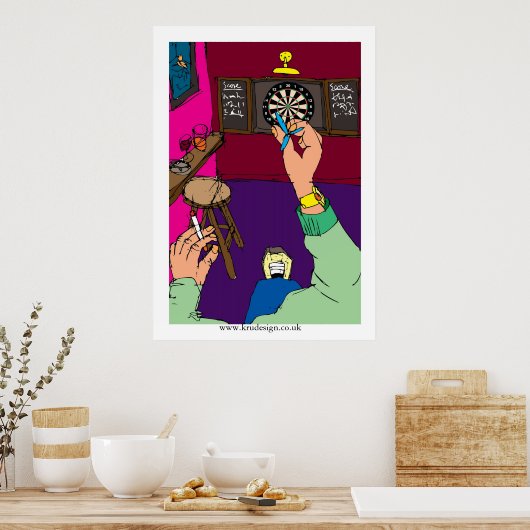 Darts Game Poster (Keuken)
