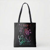 Darts Girl Cute Dart Lover Dartboard Woman Tote Bag (Voorkant)