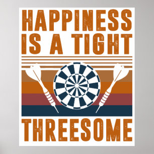 Darts Grappig Geluk is een strakke drieling Club G Poster