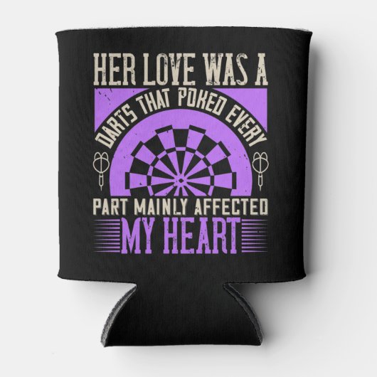Darts - haar liefde was een kunst die mijn hart be blikjeskoeler (Voorkant)