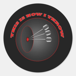 Darts hoe ik moet gooien ronde sticker
