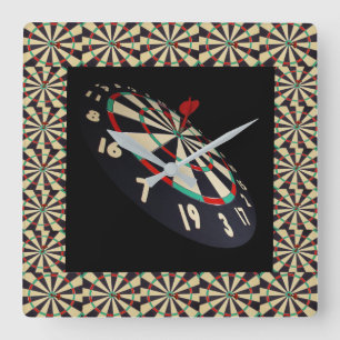 Darts hoe je speelt, het dartboard.. vierkante klok