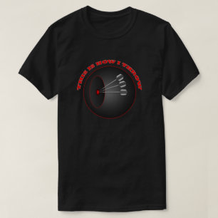 Darts Hoe kan ik Mannen basisch zwart T-shirt gooi