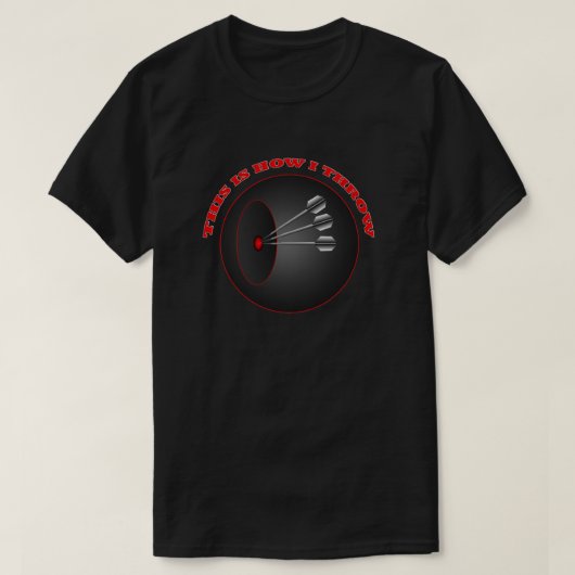 Darts How i Throw Mannen Basic Black T-shirt (Design voorkant)