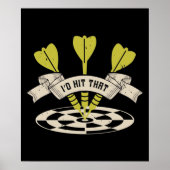 Darts - I'd Hit That Bullseye Poster (Voorkant)