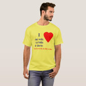Darts ik hoor mijn vrouw t-shirt (Voorkant volledig)