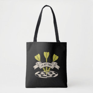 Darts, ik zou die Bullseye wel eens horen Tote Bag