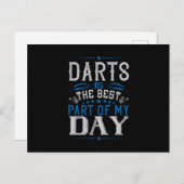 Darts is het beste deel van mijn dag briefkaart (Voorkant / Achterkant)