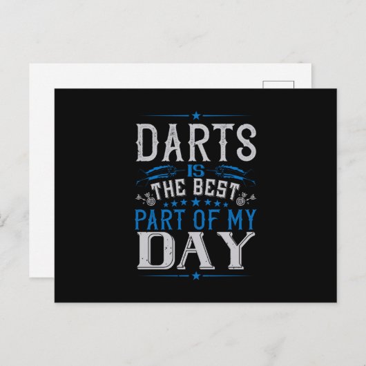 Darts is het beste deel van mijn dag briefkaart (Voorkant / Achterkant)