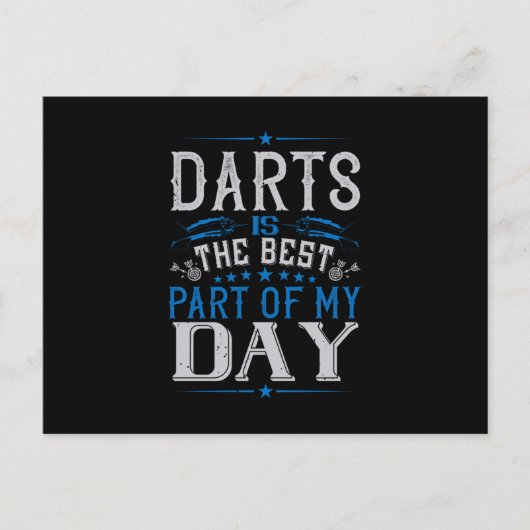 Darts is het beste deel van mijn dag briefkaart (Voorkant)