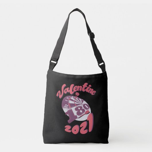 Darts is mijn Valentijn 2021 Crossbody Tas (Voorkant)