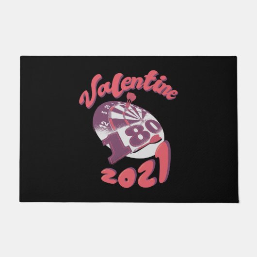 Darts is mijn Valentijn 2021 Deurmat (Voorkant)