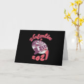 Darts is mijn Valentijn 2021 Kaart (Gele Bloem)