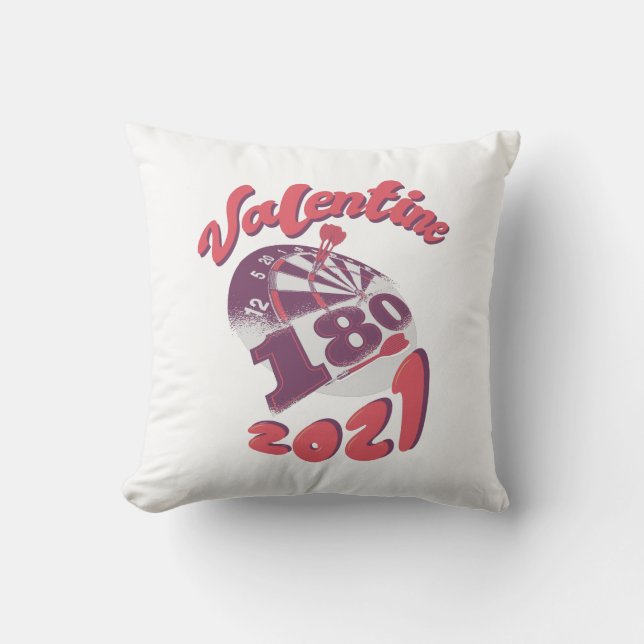 Darts is mijn Valentijn 2021 Kussen (Voorkant)
