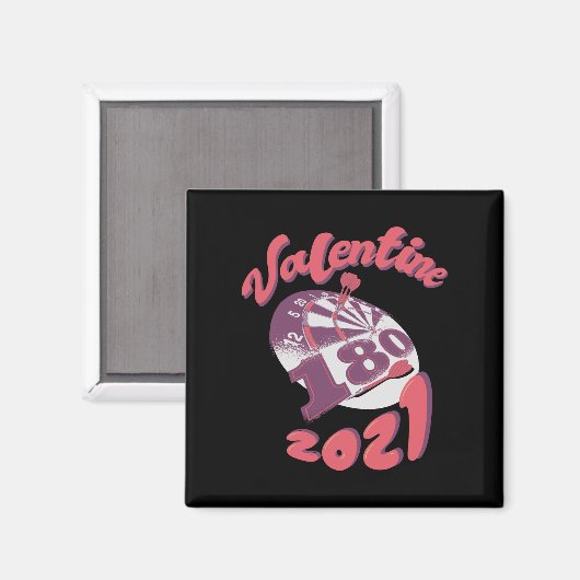 Darts is mijn Valentijn 2021 Magneet (Voorkant / Achterkant)
